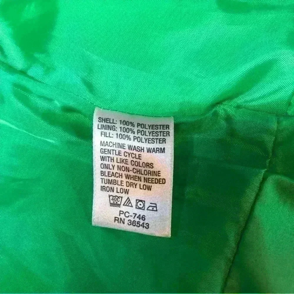 Green IZOD Casual Puffer Snap button closure Vest Size Small two side pockets - Picture 12 of 12